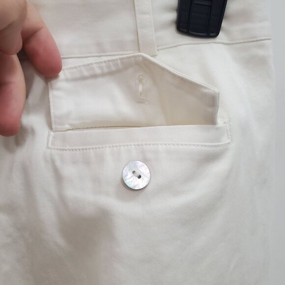 Chico's Women's White Stretch Flat Front Casual Dress Pants Trouser Size 0.5 / 6 - Picture 5 of 7